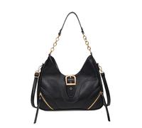 CORIOS Moda Borsa a Mano da Donna PU Pelle Borsa a Spalla a Tracolla Impermeabile Borse Messenger Elegante Borsa Ascellare Tote per Lavoro Shopping Viaggio Nero