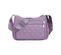 CORIOS Nylon Borse a Tracolla da Donna Ultraleggero Borse a Spalla Borsa a Mano con Tracolla Larga Regolabile Borse Messenger con Tasche Multiple Tote in Trapuntato per Lavoro Viaggio Shopping Viola