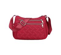 CORIOS Nylon Borse a Tracolla da Donna Ultraleggero Borse a Spalla Borsa a Mano con Tracolla Regolabile Borse Messenger con Tasche Multiple Tote in Trapuntato per Lavoro Viaggio Shopping Rosso Vino