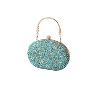 CORIOS Paillettes Clutch da Donna Borsetta da Sera Pochette Piccolo con Catena Borsa Sposa Elegante Borsa a Spalla Borsa a Tracolla Gorgeous Borse Messenger Blu Verde