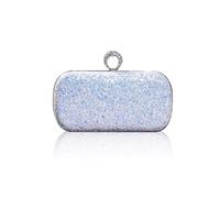 CORIOS Paillettes Clutch da Donna Borsetta da Sera Pochette Piccolo con Catena Elegante Borsa a Spalla Borsa Sposa Gorgeous Borsa a Tracolla Borse Messenger per Cerimonia Ballo Festa Cocktail Bianco
