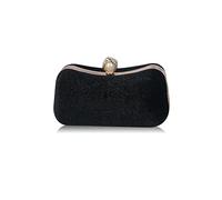 CORIOS Pochette Clutch Donna Borsetta da Sera Borsa Sposa Borsa a Spalla Pochette Piccolo con Catena Borsa a Tracolla Elegante Borse Messenger per Cocktail Festa Ballo Cerimonia Nero