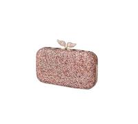 CORIOS Pochette da Sera con Perle e Paillettes, Clutch Piccolo con Catena Lusso Strass, Borsa a Tracolla Scintillante Elegante per Sposa, Cocktail e Festa - Champagne