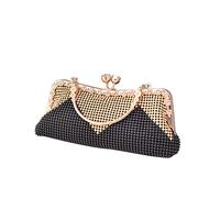 CORIOS Pochette Donna Strass Clutch Borsetta da Sera con Catena Scintillante Elegante a Spalla e Tracolla per Cocktail Festa Ballo Cerimonia Nero