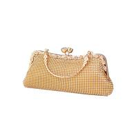 CORIOS Pochette Donna Strass Clutch Borsetta da Sera Pochette Piccolo con Catena Borsa Scintillante Cerimonia Borsa a Spalla Elegante Borsa a Tracolla per Cocktail Festa Ballo Cerimonia Oro
