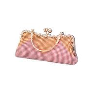 CORIOS Pochette Donna Strass Clutch Borsetta da Sera Pochette Piccolo con Catena Borsa Scintillante Cerimonia Borsa a Spalla Elegante Borsa a Tracolla per Cocktail Festa Ballo Cerimonia Rosa