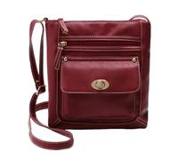 CORIOS PU Pelle Borse Messenger da Donna Piccolo Borsa a Tracolla a Spalla Tasche Multiple Borsa Ascellare Elegante Retro Borsa a Mano Viaggio Shopping Lavoro Tote Rosso