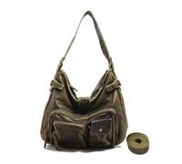 CORIOS Retro Borsa a Spalla PU Pelle Borsa a Tracolla da Donna Elegante Borsa a Mano Grande Borsa Ascellare Impermeabile Borse Messenger Borse Tote per Viaggio Shopping Lavoro Verde