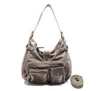 CORIOS Retro Borsa a Spalla PU Pelle Borsa a Tracolla da Donna Elegante Borsa a Mano Grande Borsa Ascellare Impermeabile Borse Messenger Borse Tote per Viaggio Shopping Lavoro Grigio