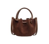 CORIOS Secchiello con Coulisse da Donna in PU Pelle Borsa a Mano Impermeabile a Tracolla - Piccola Capacità, Elegante Tote Messenger Marrone