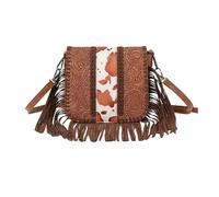 CORIOS Stile Boho Borse Messenger Borsa a Mano con Frange da Donna Tote con Motivo Floreale Etnico Retro Bohemien Borsa a Tracolla Pelle PU Borsa a Spalla Borsa Spiaggia per Viaggio Motivo in Lana