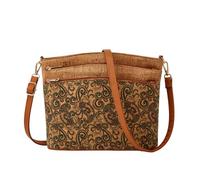 CORIOS Stile Boho Borse Messenger da donna Borse a Spalla a Tracolla in Sughero Borse a Mano con Fantasia Etnica Retro Quotidiano Viaggi Lavoro Shopping Tote Fiore D'erba