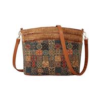 CORIOS Stile Boho Borse Messenger da donna Borse a Spalla a Tracolla in Sughero Borse a Mano con Fantasia Etnica Retro Quotidiano Viaggi Lavoro Shopping Tote Oliva