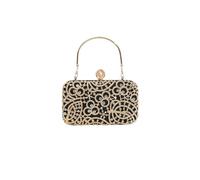 Corios Clutch da donna Pochette Strass in paillettes con catena Nero