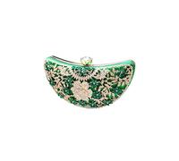Corios Clutch da donna Strass – pochette elegante con paillettes, catena e tracolla, verde