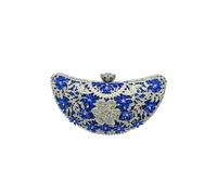 CORIOS Strass Clutch da Donna Borsetta da Sera con Paillettes Pochette Piccolo con Catena Elegante Borsa a Mano Borsa a Spalla Lussuoso Cerimonia Cocktail Festa Ballo Borsa a Tracolla Blu