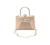 CORIOS Strass Clutch Donna Borsetta da Sera Paillettes Borsa a Spalla Pochette Piccolo con Catena Elegante Borsa Sposa Gorgeous Ballo Festa Cerimonia Cocktail Borsa a Tracolla Rosa Oro