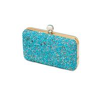 CORIOS Strass Clutch Donna Borsetta da Sera Pochette Piccolo con Catena Borsa a Spalla Borsa Spos Borsa a Mano Elegante Borsa a Tracolla per Cocktail Festa Ballo Cerimonia Blu
