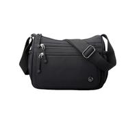 CORIOS Ultraleggero Borse a Tracolla da Donna Borse a Spalla con Tracolla Larga Regolabile Borsa a Mano con Tasche Multiple Nylon Borse Messenger Lavoro Viaggio Shopping Tote Nero