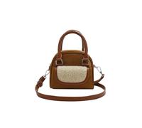 CORIOS Velluto Borsa a Mano da Donna Borsa a Spalla in Lana di Agnello Piccolo Borsa a Tracolla Morbido Peluche Borsa per la Spesa Retro Borse Messenger Leggero Borsa Tote Marrone