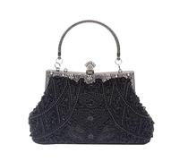 CORIOS Vintage 1920s Borsetta da Sera Pochette con Perline da Donna Clutch con Paillettes Retro Borsa a Spalla Borsa a Tracolla Elegante Borse Messenger per Cocktail Festa Cerimonia Ballo Nero