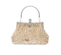 CORIOS Vintage 1920s Borsetta da Sera Pochette con Perline da Donna Clutch con Paillettes Retro Borsa a Spalla Borsa a Tracolla Elegante Borse Messenger per Cocktail Festa Cerimonia Ballo Champagne