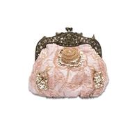 CORIOS Vintage 1920s Perline Borsetta da Sera Pochette con Floreale Donna Clutch con Paillettes Retro Borsa a Tracolla Borsa a Spalla Elegante Borse Messenger per Cocktail Ballo Festa Champagne