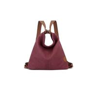 CORIOS Zaino da Donna in Tela Grande - Borsa Multifunzione a Mano, Spalla e Tracolla - Vintage Tote per Scuola, Lavoro, Viaggi e Shopping - Viola