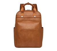 CORIOS Zaino Porta PC Donna 15,6 Pollici Zaino per Computer Portatile Zaini Multifunzione Computer Capiente Borsa da Scuola Convertibile Retro Zainetto per Lavoro Affari Ufficio Giallo Marrone