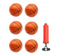 Coriver 6 palline da basket per bambini, in gomma, giocattolo da basket, per mini cerchio da basket, palline da spiaggia per scuola, parco giochi, interni, esterni, ufficio, casa