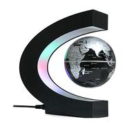 Coriver Globo galleggiante con luci a LED, lampada a sfera magnetica a forma di C, per scrivania, decorazione per casa, ufficio, regali di Natale per bambini