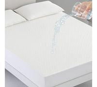 Coriwell Coprimaterasso Matrimoniale Impermeabile - 150 x 200 + 40cm Bambù Matrimoniale,Traspirante, Stile Aderente Elastico tutt'intorno
