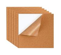 Cork Board - 6 pezzi rettangolo autoadesivo, rimovibile | Decorative Wall Cork Board for Tiles | For Home Living Room Bedroom Classroom Kitchen Kids Room Desktop | Photo Display Planning Organization