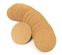 Cork Coasters for Drinks - 50 Pack 3.5" Round Natural Cork Pads, Laser Engravable & Non-Slip Drink Coasters Set for Coffee, Wine, Beer - Perfect Bar, Office, Wedding Gift - FP FAITHFUL PANDA
