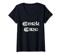 Cork Eire County Cork Irlanda Maglietta con Collo a V
