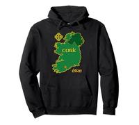 Cork Irlanda Vacanze Viaggi Turistico Souvenir Mappa Felpa con Cappuccio