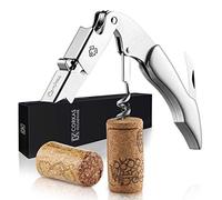 CORKAS Cavatappi Sommelier Professionale, Cavatappi da Cameriere, Apribottiglie Vino Manuale a Doppio Battente, Tagliacapsule e Apribottiglie (C-Acciaio inossidabile(Coltello da Sommelier))