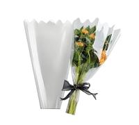 Corkwaw 100 sacchetti trasparenti triangolari per confezionamento di fiori, 22,3 x 38,1 cm, in plastica OPP, apertura superiore, colore trasparente, adatti per negozi di fiori, centri commerciali