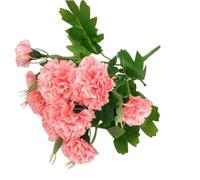 Corkwaw 40 teste di garofani artificiali, bouquet di ortensie in seta, decorazione in plastica, adatta per oggetti di scena fotografici, feste di famiglia, decorazione per la casa, bouquet da sposa (rosa)