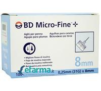 Corman BD Micro-Fine Aghi 31GX8mm per Penna Insulina 100 pezzi