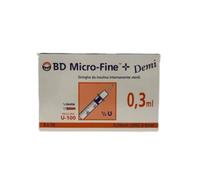Corman Bd Micro-fine + Demi Siringa Insulina 0,3ml Ago 30g 8mm 30 Pezzi