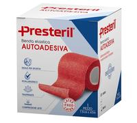 Corman BENDA ELASTICA AUTOADESIVA LATEX FREE PRESTERIL CM 7,5X4,5 M TESI ROSSO