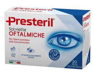 CORMAN SpA SALVIETTE OFTALMICHE PRESTERIL 20 PEZZI