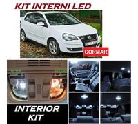 CORMAR KIT LED INTERNI COMPATIBILE CON VW POLO 9N 9N3 FULL WHITE 6000K