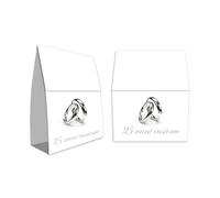 Cormar PORTA CONFETTI SCATOLA APERTA AI LATI CHIUSURA CON BIADESIVO CRESIMA LAUREA COMUNIONE BATTESIMO NASCITA ANNIVERSARIO COMPLEANNO PERSONALIZZATA 20 PEZZI (25 ANNI)