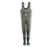 Cormoran Chestwaders per Pescatori con Stivali di Gomma Integrati, Tacco in Gomma, Suola in Feltro, Verde, Taglia 44/45