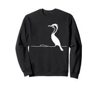 Cormorano Linea Ornithologist Felpa