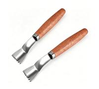 Corn Cob Stripper, rimozione kernel in acciaio inox con manico in legno, 2