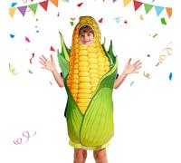 Corn Costume, Party Apparel, 27,15 x 50,91 Inches Food Outfit Support, Carnival with Finish, Cosplay Suit with Utility, Home Accessories for Stage School Harvest Festival Dress-Up Day Role Playtime