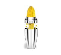 Corn Cutter Peeler, Corn Cob Stripper with Cup , 304 Stainless Steel Corn on the Cob Remover Kitche